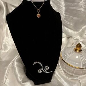 Cherry Red Heart Locket - Necklace